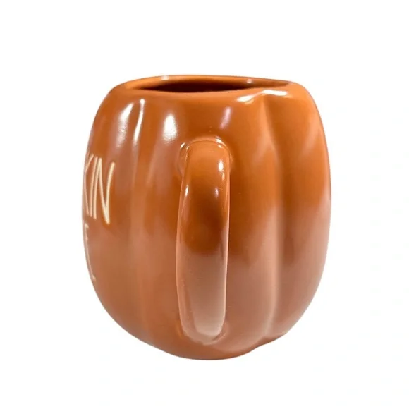 NEW Rae Dunn PUMPKIN SPICE Pumpkin Shaped Mug - Picture 4 of 7